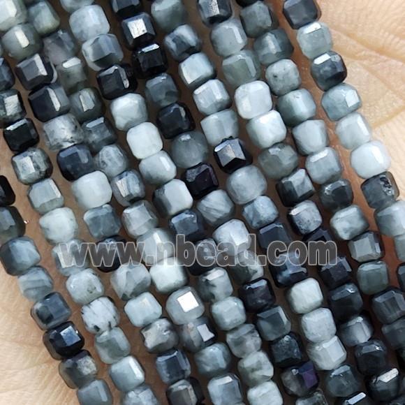Hawkeye Stone Beads Faceted Cube