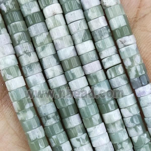 Green Zebradorite Feldspar Heishi Beads