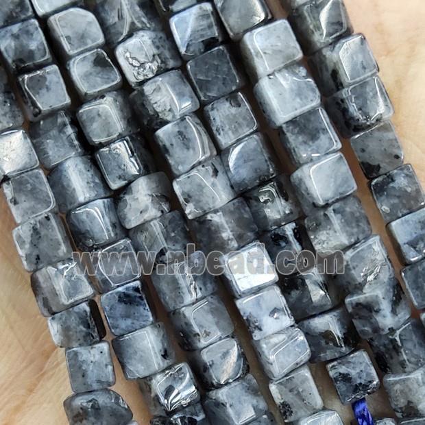 Black Labradorite Cube Beads