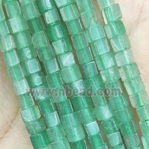 Green Aventurine Cube Beads