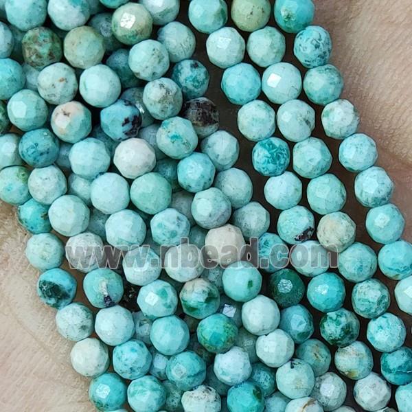 Natural Peruvian Turquoise Beads Faceted Round