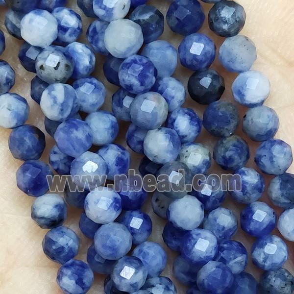 Blue Sodalite Beads Faceted Round