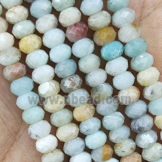 Chinese Amazonite Beads Faceted Rondelle Multicolor
