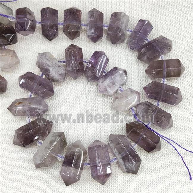 Purple Fluorite Bullet Beads
