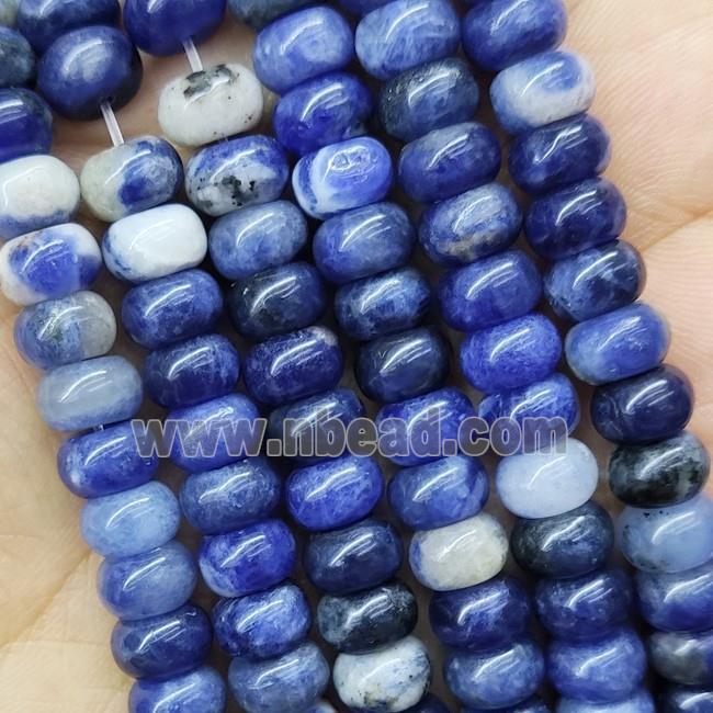 Blue Sodalite Beads Smooth Rondelle