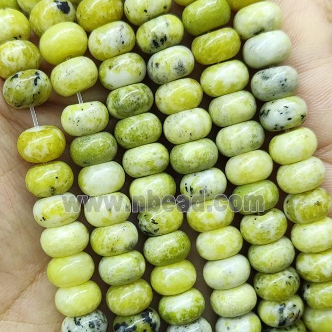 Yellow Turquoise Rondelle Beads