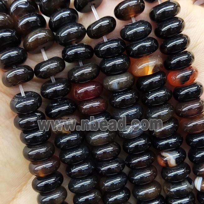 Natural Fancy Agate Rondelle Beads