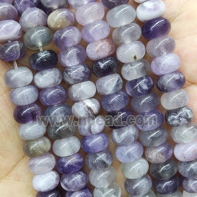 Dogtooth Amethyst Rondelle Beads Smooth