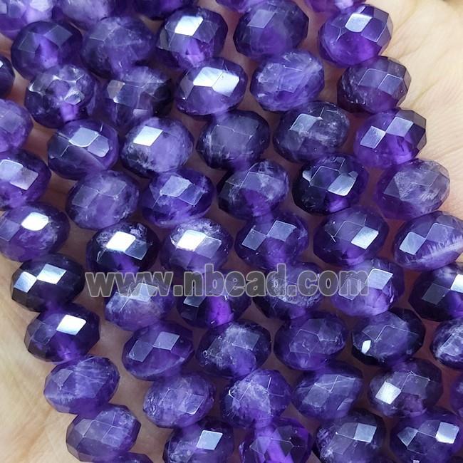 Purple Amethyst Beads Faceted Rondelle Beads AA-Grade