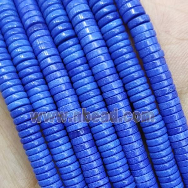 Blue Oxidative Agate Heishi Beads