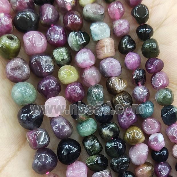 Natural Tourmaline Beads Freeform Multicolor