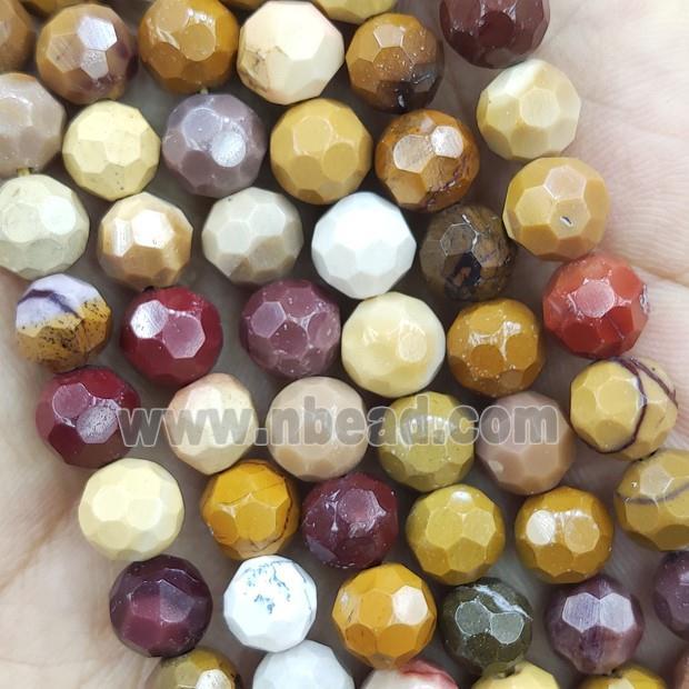 Multicolor Mookaite Beads Faceted Round