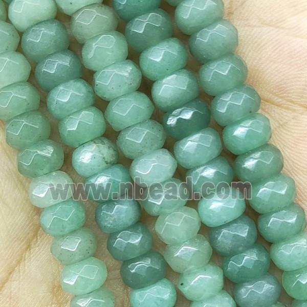 Green Aventurine Beads Faceted Rondelle