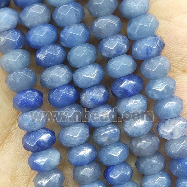 Blue Aventurine Beads Faceted Rondelle