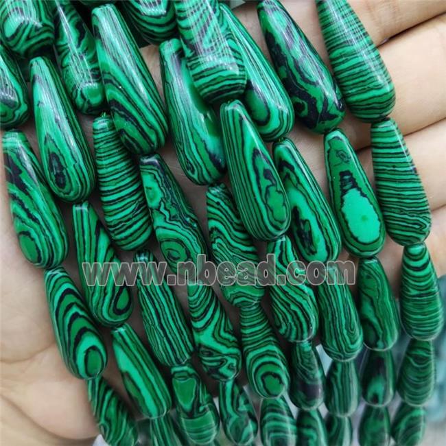 Green Synthetic Turquoise Beads Teardrop
