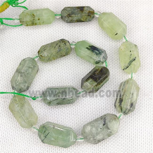 Green Prehnite Beads Prism