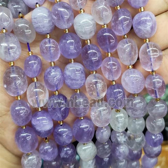 Lt.purple Amethyst Nugget Beads Freeform Polished