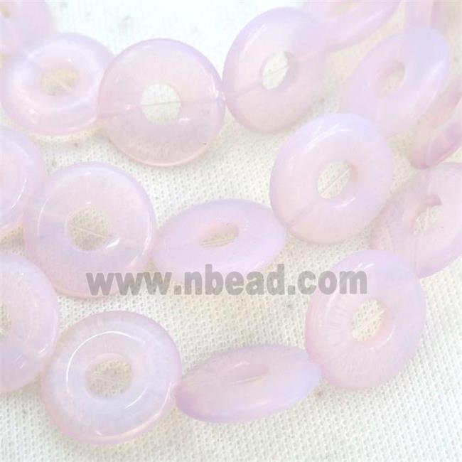 Pink Opalite Donut Beads