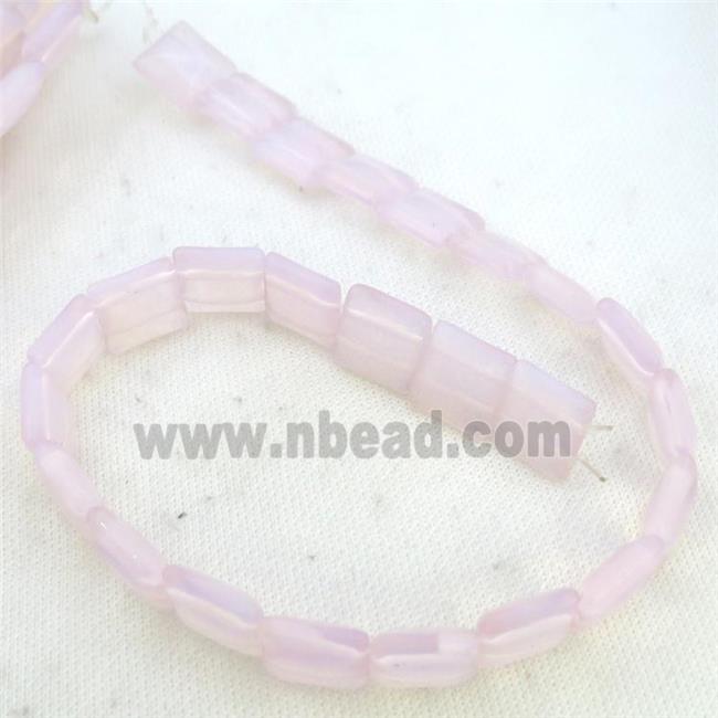 Pink Opalite Square Beads 2Holes