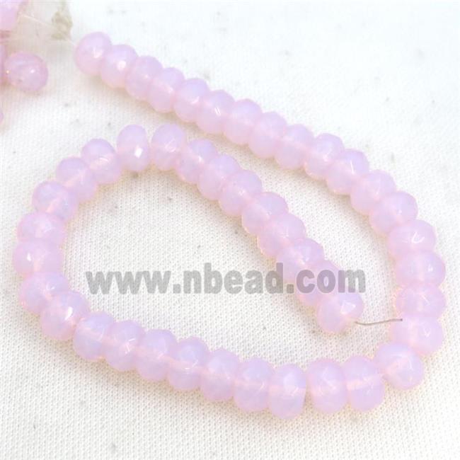 Pink Opalite Beads Faceted Rondelle