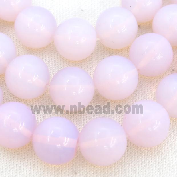 Pink Opalite Beads Round Smooth