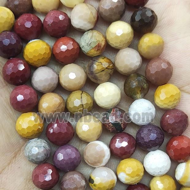 Mookaite Beads Multicolor Faceted Round