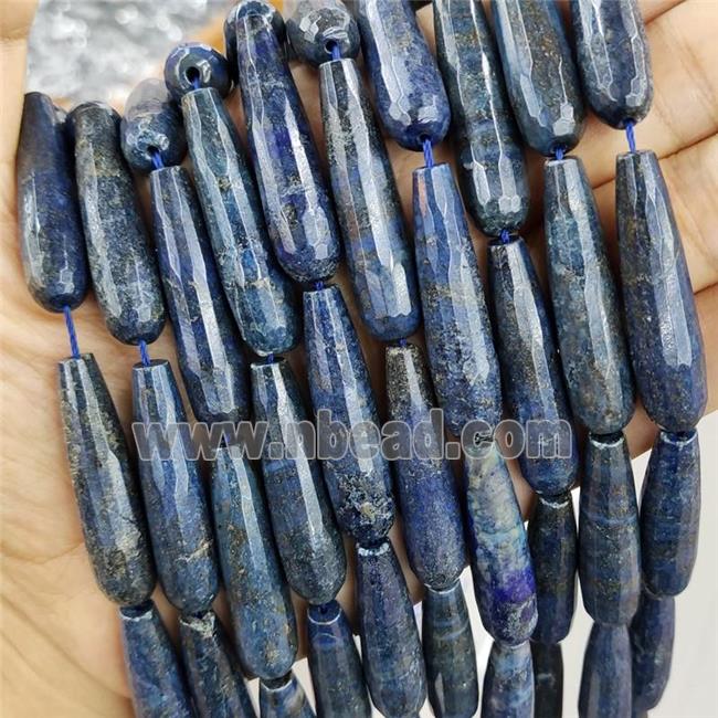Blue Lapis Lazuli Teardrop Beads Faceted