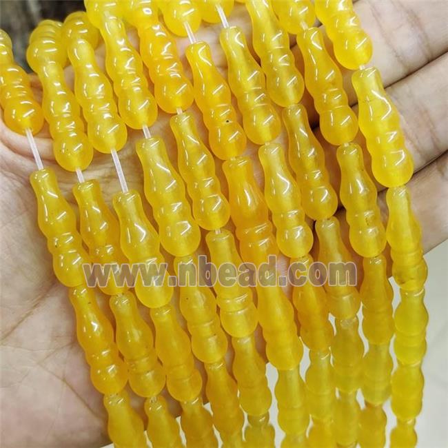 Yellow Jade Tube Beads