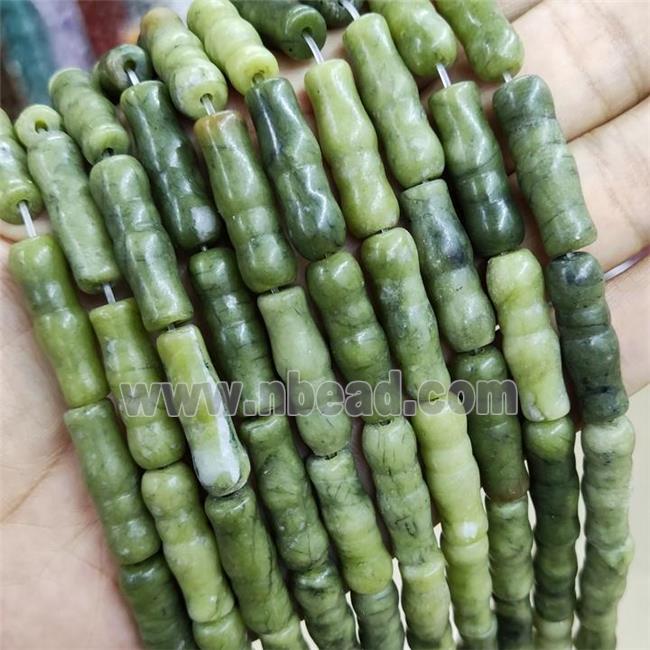 Chinese Nephrite Jade Tube Beads