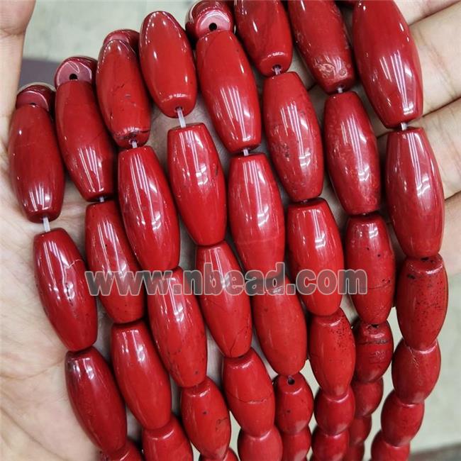 Natural Red Jasper Rice Beads