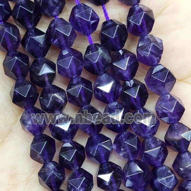 Dp.purple Amethyst Beads Round Cut