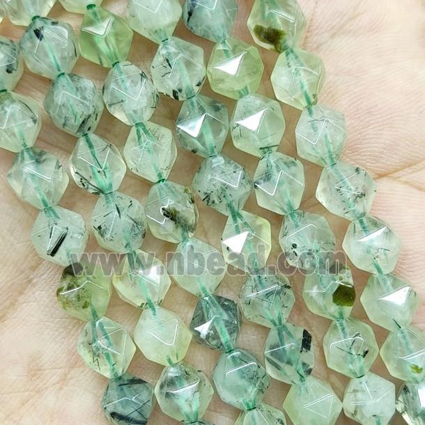 Green Prehnite Beads Cut Round