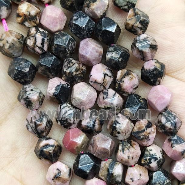 Pink Rhodonite Beads Cut Round