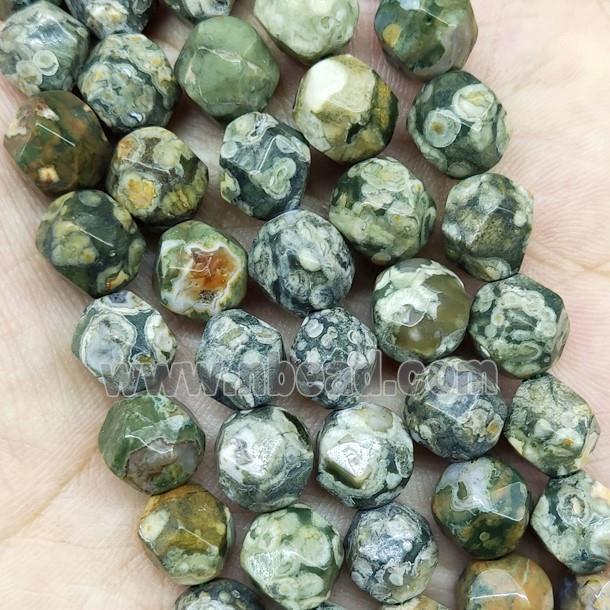 Green Rhyolite Beads Cut Round