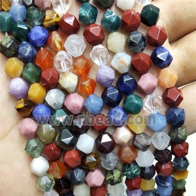 Mix Gemstone Beads Starcut Round