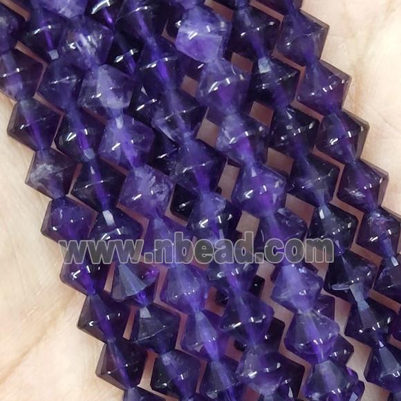 Purple Amethyst Bicone Beads