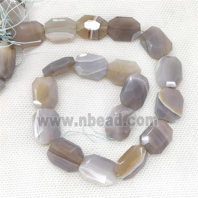 Natural Agate Beads Faceted Slice