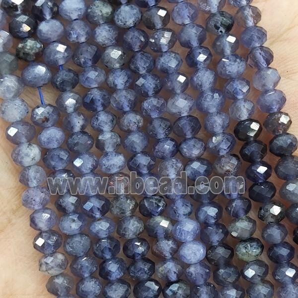 Natural Iolite Beads Faceted Rondelle