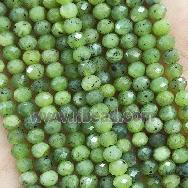 Natural Canaidan Chrysoprase Beads Green Faceted Rondelle