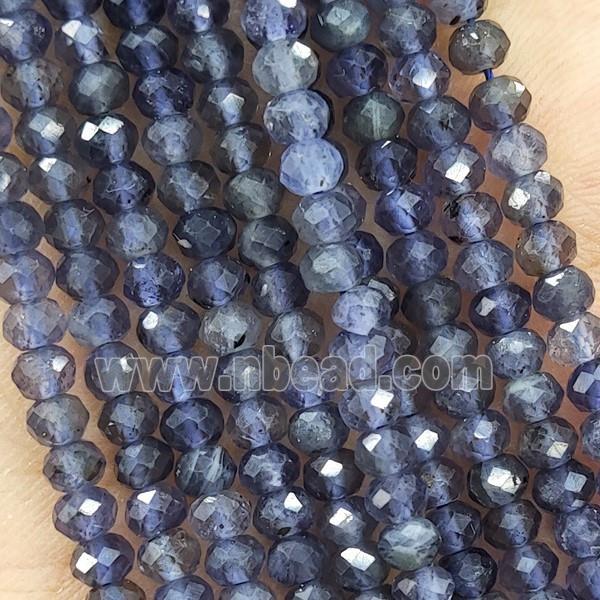 Natural Iolite Beads A-Grade Faceted Rondelle