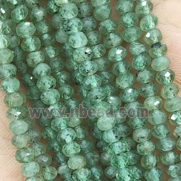 Natural Green Kyanite Beads Faceted Rondelle A-Grade