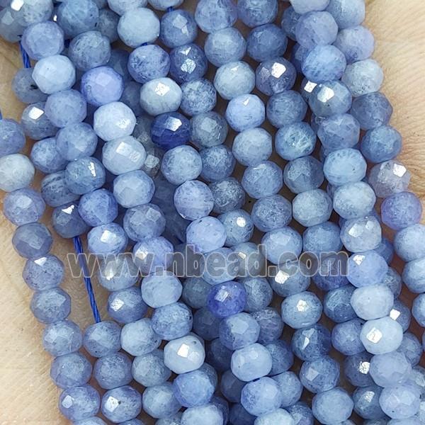 Natural Tanzanite Beads Tiny Blue Faceted Rondelle