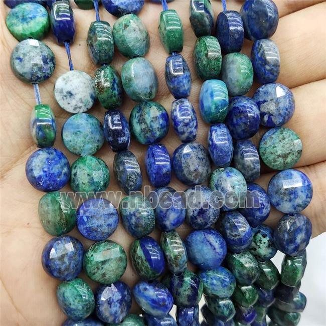 Azurite Beads Faceted Circle