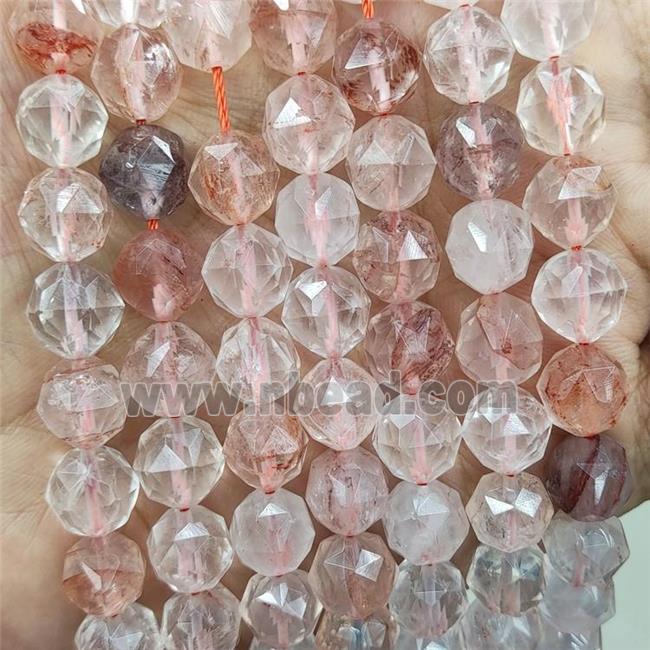 Red Crystal Quartz Beads Cut Round