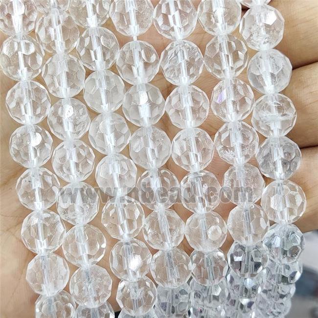 Natural Clear Quartz Beads Faceted Round