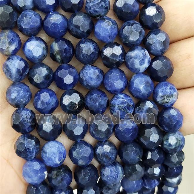Blue Sodalite Beads Faceted Round