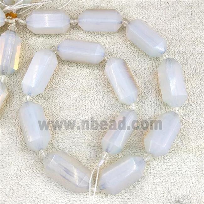 White Opalite Beads Prism