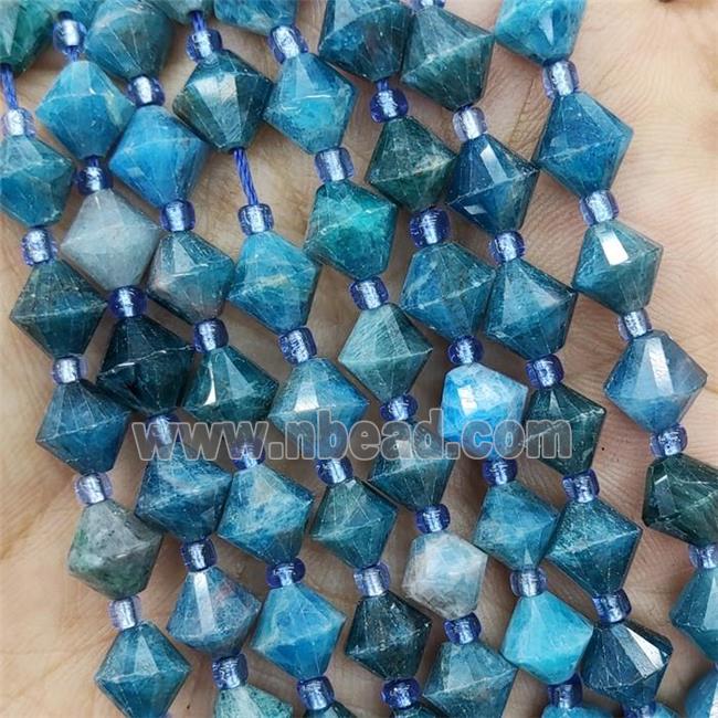 Blue Apatite Bicone Beads