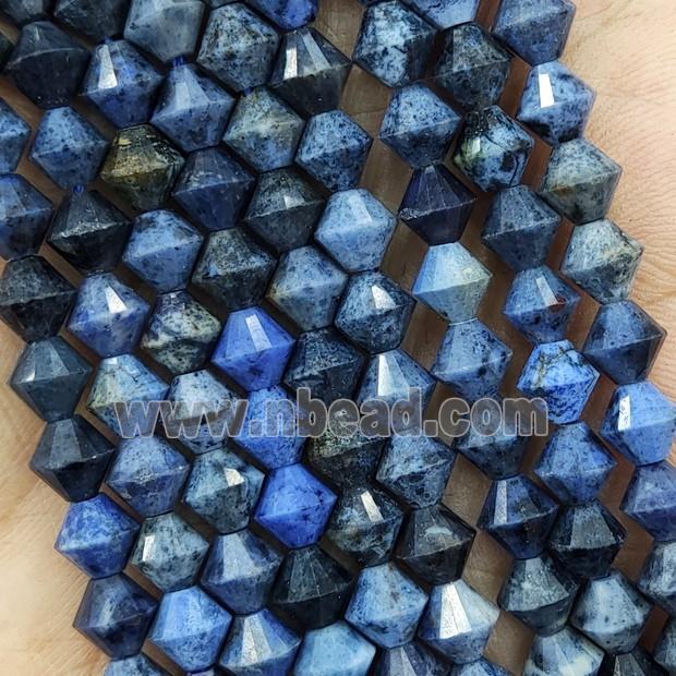 Natural Dumortierite Bicone Beads Blue