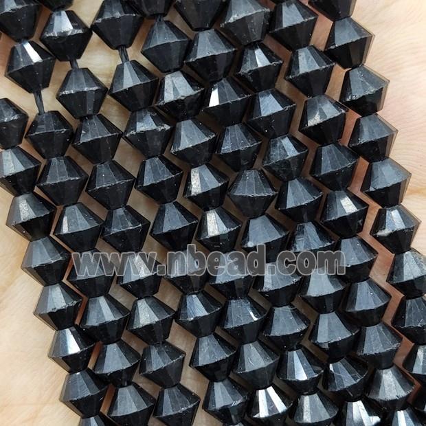 Black Tourmaline Bicone Beads